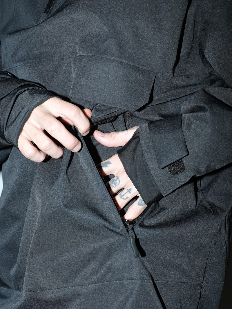 CONCEALED ZIPFRONT JKT / BLK