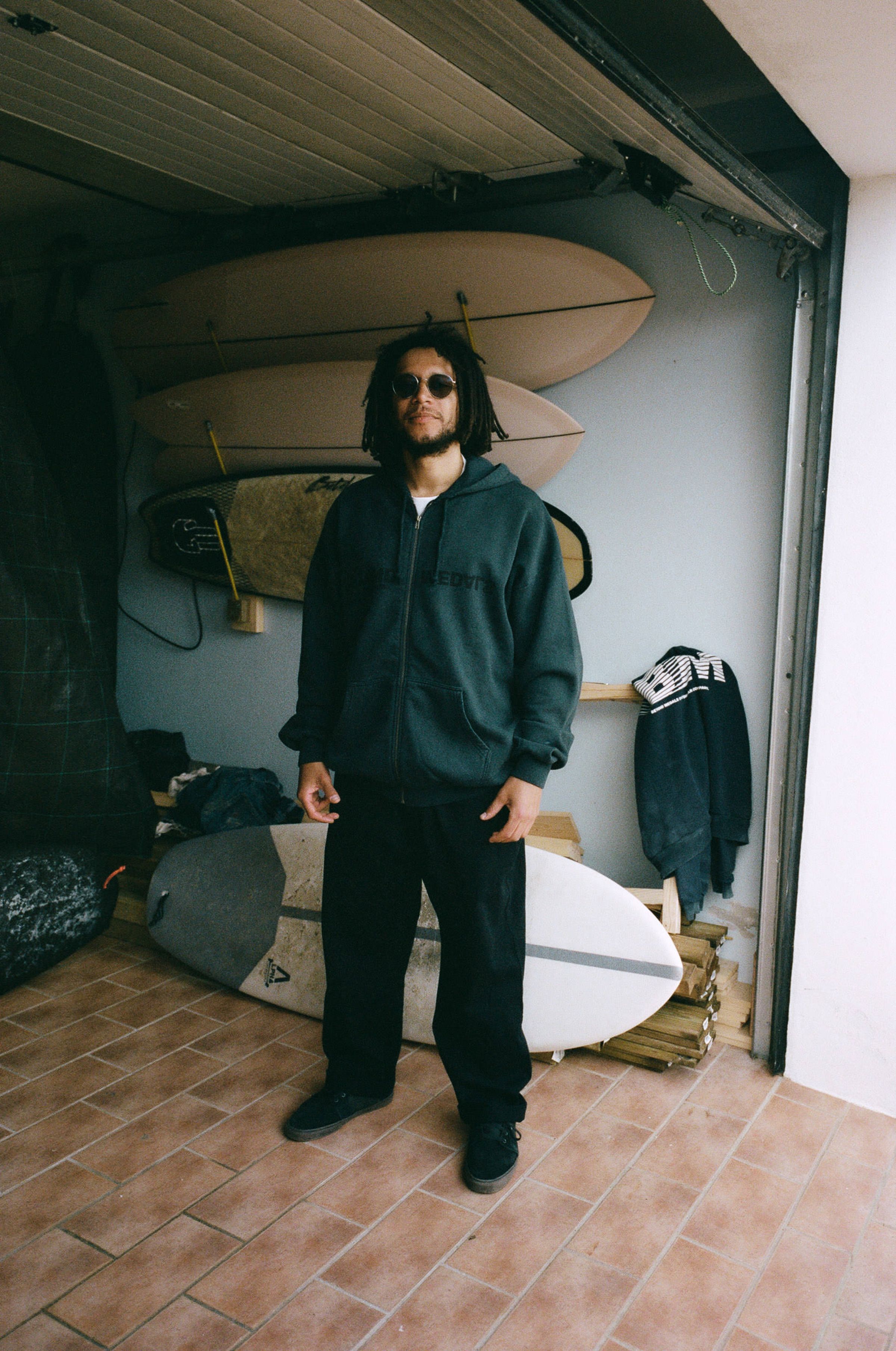 Reverse Logo Zip Hoodie