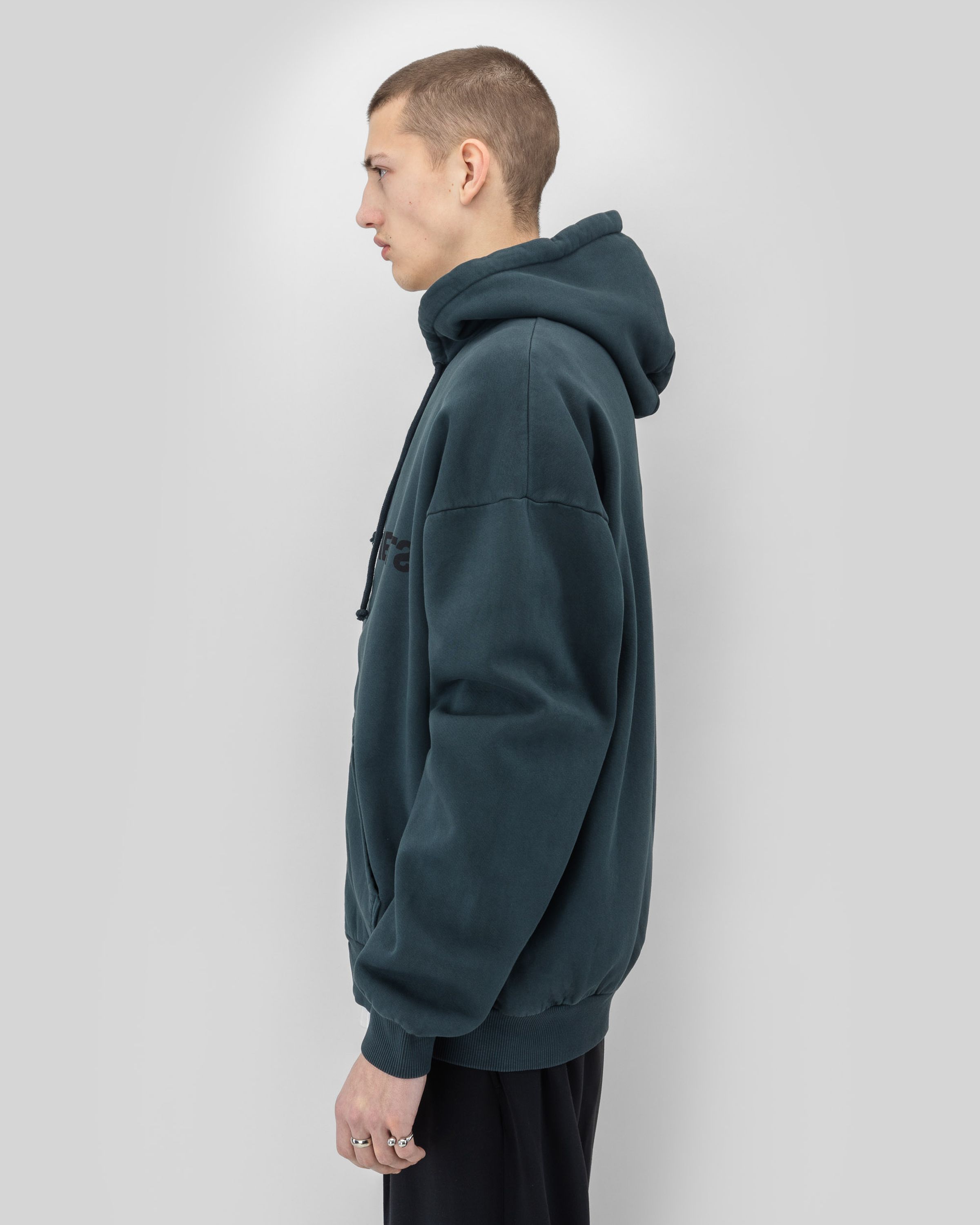 Reverse Logo Zip Hoodie