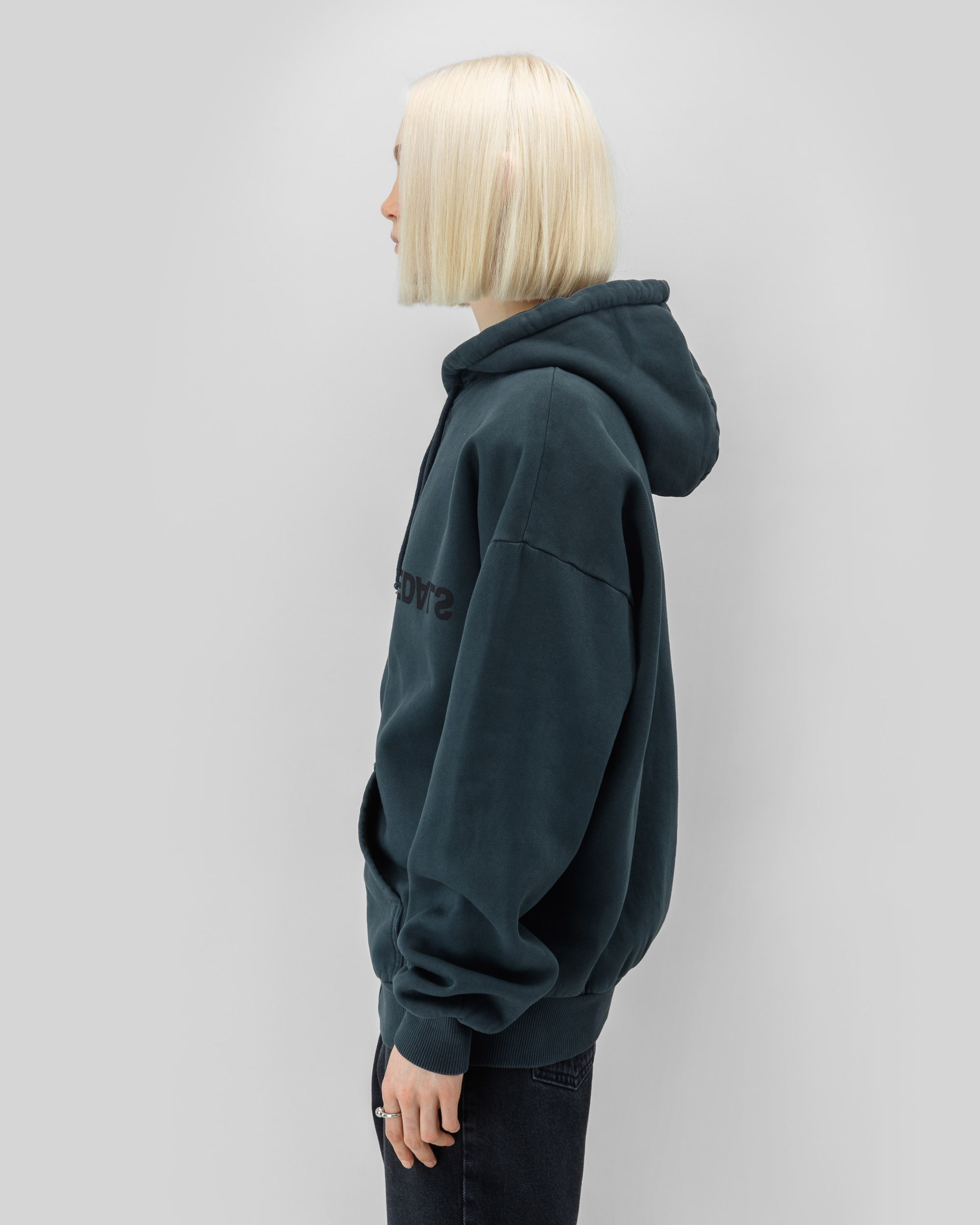 Reverse Logo Zip Hoodie