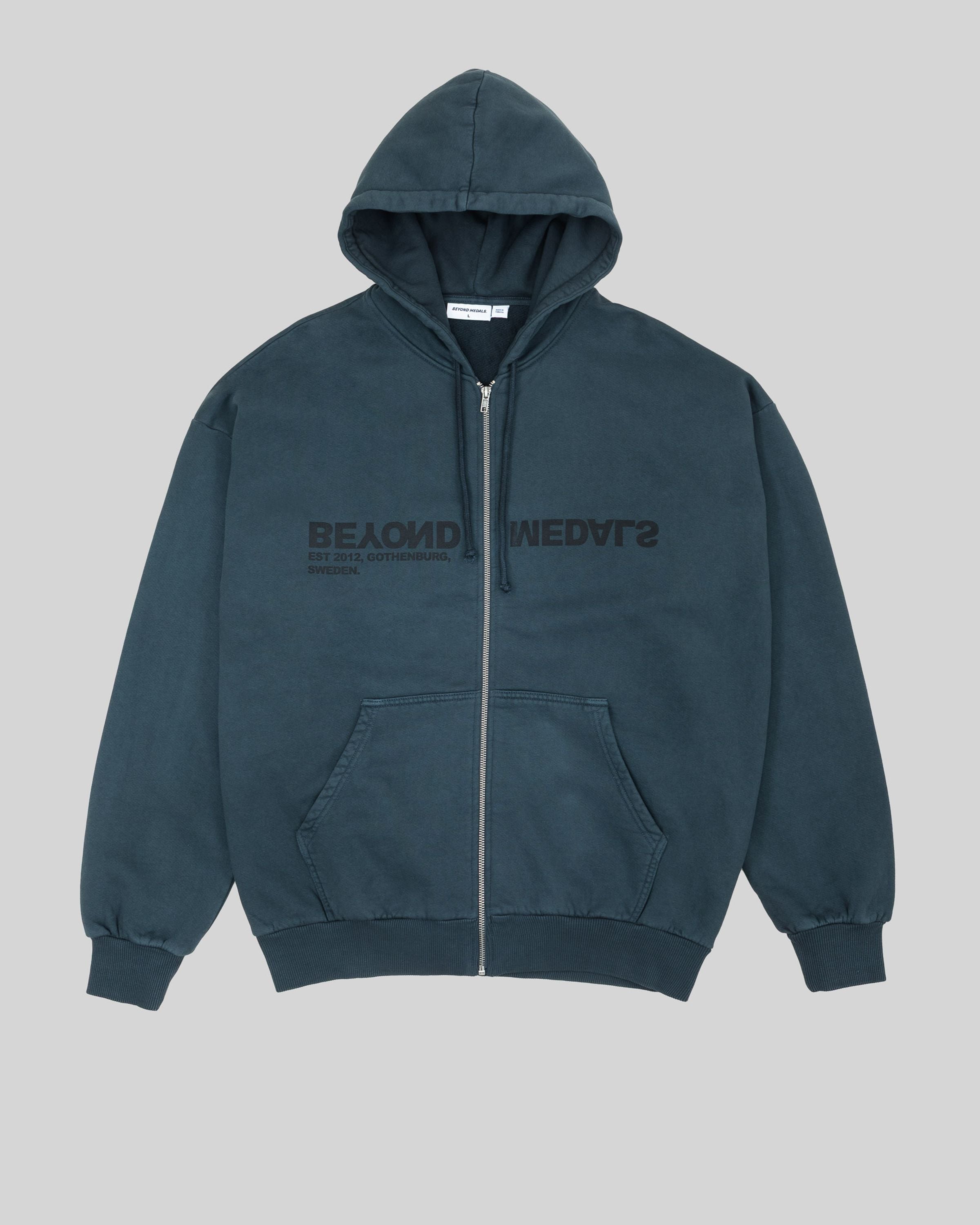 Reverse Logo Zip Hoodie