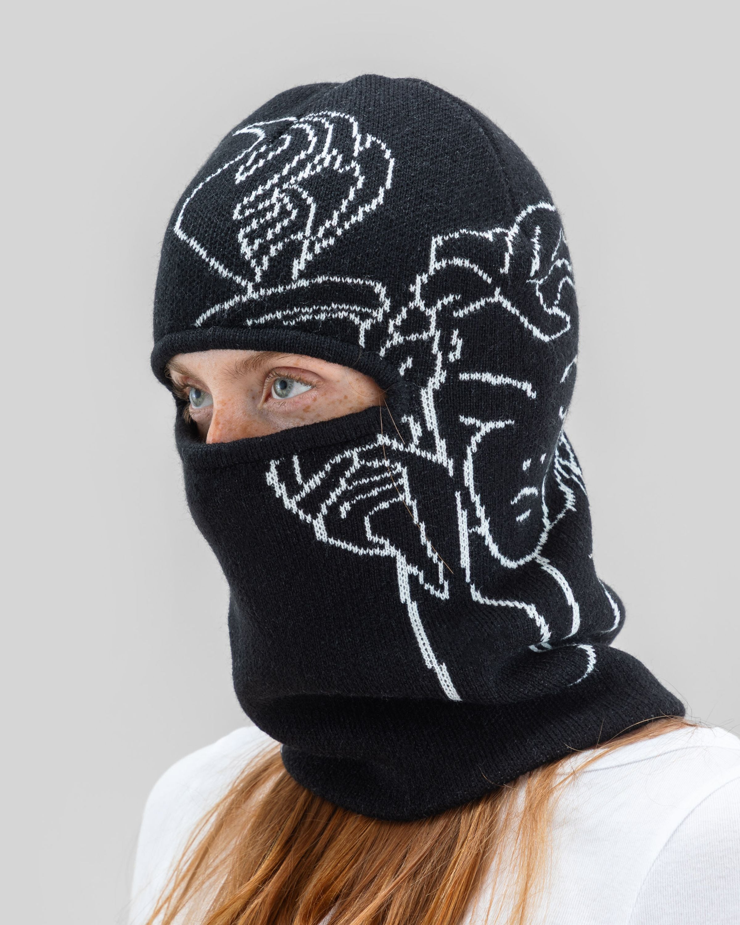 Jacquard Knit Balaclava Angel